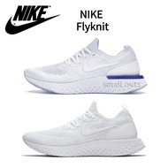 Nike Epic React Flyknit White Grey Woven Men Women Sports Running Shoes Mesh Casual Training