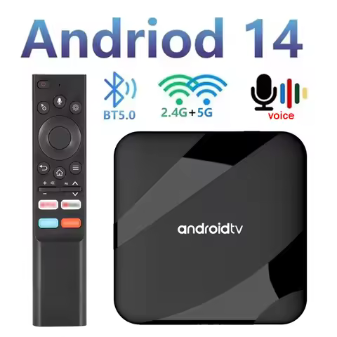 TV98 ATV W2 Smart TV Box Ultra HD 8K Android 14 S905 W2 4GB 64GB Dual WIFI 4G 5G BT5.0 Media Player 