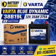 Installation Provided 38B19L NS40 NS40ZL Varta Blue Car Battery Bateri Kereta Perodua Axia Myvi Bezz