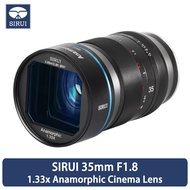 SIRUI เลนส์ภาพยนตร์ไมโครไวด์สกรีน F1.8 35มม. 1.33x ความกว้างได้หลากหลายสำหรับ M43 Sony E Canon RF