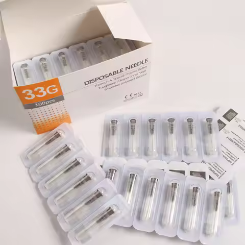 100Pcs/Box Tattoo Small Painless Beauty Needle 33G4MM 33G6MM 33G8MM 33G13MM Superfine Sterile Inject