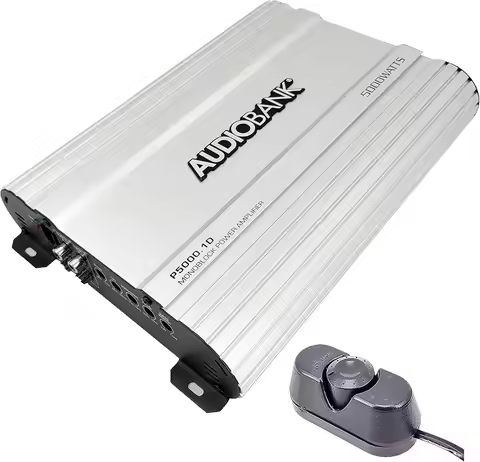 P5000.1 Monoblock Car Amplifier - 5000W, 2/4 Ohm, Class A/B, Mosfet, Remote Sub Control