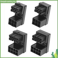Desktops Graphics Card ATX 8Pin 6Pin Female to 8Pin 6Pin Male 180 Degree Adapter