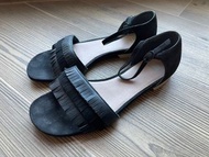 Camper Sandals 黑色蘇蘇皮革涼鞋