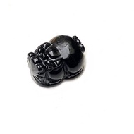 瑕疵特價-招財避邪黑曜石小貔貅 辦公室 居家 療癒 招財擺件