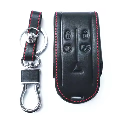 Car Remote Key Holder Case Cover with Keychain Fit for Jaguar X XF XFR XJ XJ8 XJR XK XKR S Super V8 