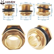 WONDER Hose Barb, Fish Tank Adapter Fitting Nut Pipe Joint, Durable Male Thread Brass Single Loose Key Swivel Coupler Connector Adapter Water Tank