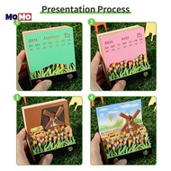 MOMO 3D Calendar 2026 Unique Paper Sculpture Stis,3D Notepad And Clo Art Desktop Calendar,2026 Deskt