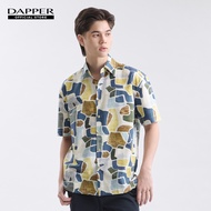 DAPPER เสื้อเชิ้ตแขนสั้น Summer Mosaic Print สีกรมท่า