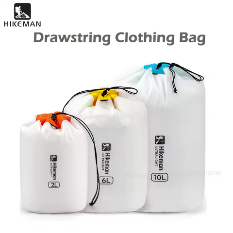 HIKEMAN Ultralight Drawstring Bag 15D Sil-Nylon for Travel Down Jacket Organizer Bag Waterproof Stuf