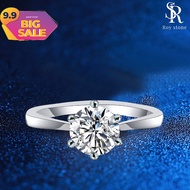 Again Bagus7d7Cr RoyStone_Moissanite Jewellery - 18K Gold Plated Moissanite Ring - Shine Ring 0.3CT/