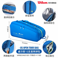 กระเป๋าเทนนิส Wilson 2 ใบ กระเป๋าสะพายไหล่ กระเป๋าเทนนิส 6 ใบ กระเป๋าเดินทางสำหรับผู้ชายและผู้หญิง ก