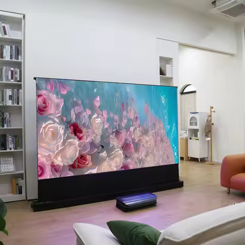 150 Inch 4k UHD Laser TV ALR Projector Screen S PRO Motorized Floor Rising T Prism UST ALR Projectio