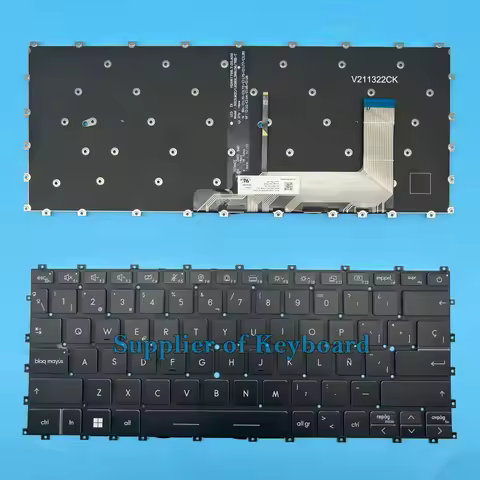 Latin Spanish/English Keyboard For MSI Modern 14 C12M C13M C12MO MS-14J1 MS-14J3 V211322BK1 V211322C