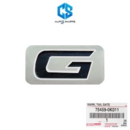 G Logo Rear Cover For TOYOTA VIGO VIGOCHAMP REVO FORTUNER Size 6.5 x 3.7 Cm. (75459-0K011)