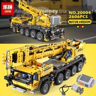 lepin 20004 2606Pcs Technic Motor Power Mobile Crane Mk II Model Building Kits Blocks Bricks birthda