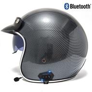Helmet retro 3C untuk lelaki dan wanita, helmet separuh Bluetooth, helmet motosikal bergaya, helmet 