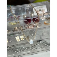 Dainty gemstone gold necklace