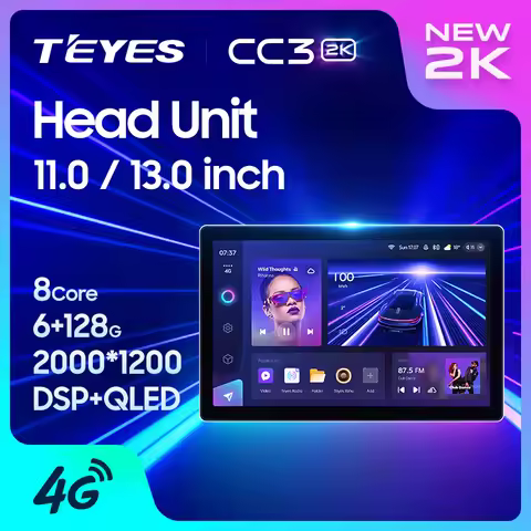 TEYES CC3 2K 11 inch 13 inch universal screen Car Radio Multimedia Video Player Navigation GPS Andro
