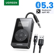 UGREEN aptX HD Airplane Bluetooth Receiver Transmitter OLED for All Headphones Wireless Audio Aux Bl