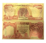 GOLD FOIL IRAQ 25000 DINAR 2018