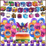 NS5 Blox Fruits theme kids birthday party decorations banner cake topper balloons set supplies SN5