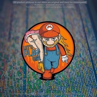 Super Mario Car Sticker Creative Waterproof Motorcycle Electric Vehicle Helmet Decoration Reflective