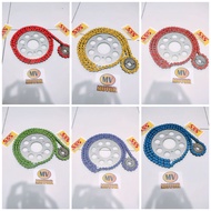 Gear Set SSS 415 Satria Fu Lama, Fu Face List, Fu New, Gsx Chain Color SSS 415 Thin Gear