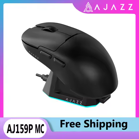 AJAZZ AJ159P MC Wireless Mouse PAW3311 12000DPI Buletooth Three Mode RGB Charging Dock Lightweight G