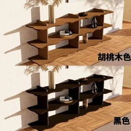 Pembahagian Rak Papan Laut Kayu Birch DIY Nordic Ruang Tamu Rumah Kreatif Rak Paparan Lantai Berbent