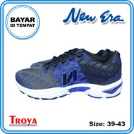 TROYA - NEW ERA Sepatu Pria Murah RENDY 06 Abu Biru Original Import Quality / Sepatu Sneaker Olahrag