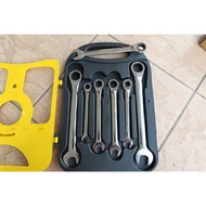 Ruike 7pcs 08-19mm Combination Ratchet Gear Wrench Set