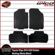 Toyota Wigo 2013-2020 Rubber Matting (Matte Black)