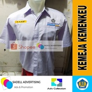 KEMEJA Indonesian Ministry of Finance Shirt, Indonesian Ministry of Finance Uniform, White Short Sle