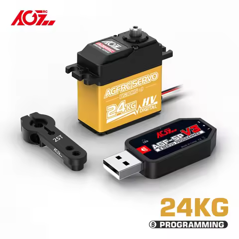 AGFRC B53DHS 24KG Digital High Torque Speed Titanium Gear Programmable HV Steering Servo For 1/12 1/