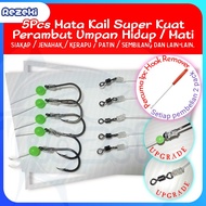 REZEKI 5Pcs Kail perambut Umpan Hidup Atau Pallet