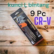 KUNCI L 9PC XTRA LONG BINTANG FINDER CHROME VANADIUM