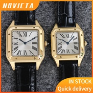 V8 Dumeng Couple Watch Fashion Quartz Watch 904L Steel Case Leather Business Watch