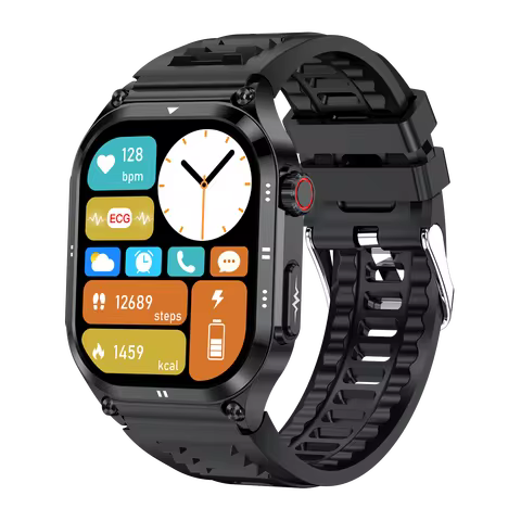 LIGE ECG+PPG Smart Watch Blood Lipid Uric Acid AI Diagnostic Detector Body Temperature Health Monito