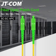 JT-COM SC/APC-SC/APC Simplex Single-mode Fiber Optic Cable Patch Cord Converge Patch Cord 1M/3M/5M/1