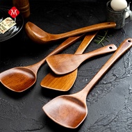 Wooden Turner Non-Stick Pan Special Kitchenware Wood Spatula Non-Scald Wok Spatula Cooking Wood Shovel Rice Kitchen Supplies/Wooden Ladle Cooking Shovel Nonstick pan Kitchenware