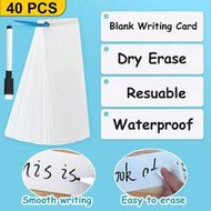 40PCS Blank Writing Card Reusable Card/ Message Thank You Card /Writing Card /Label Bookmark Learnin