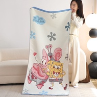 Ready Stock SpongeBob SquarePants Thickened Bath Towel Pure Cotton Gauze Cartoon Household Water-Abs