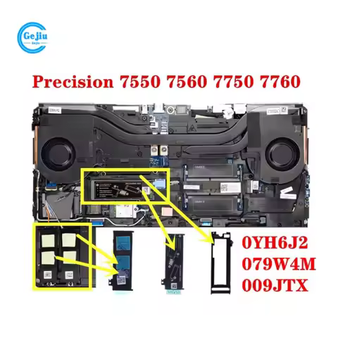 New Original Laptop SSD Bracket Heatsink Plate For Dell Precision 7550 7560 7750 7760 M.2 SSD 2280 0
