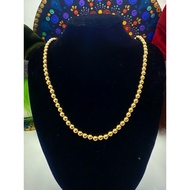 18K Gold - 4.8mm Bubble Necklace (N23)