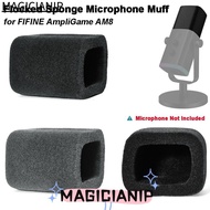 MAGICIANIP 1pcs Microphone Muff, Replacement Noise Reduction Mic Windscreen Cover, Flocked Sponge Fo