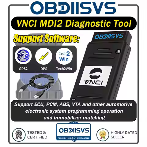 VNCI MDI2 for GM from 1996 OBD2 Interface Scan Tool Support CANFD DoIP For GMC/Chevrolet/Buick/Cadil