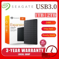 จัดส่งจากกรุงเทพ Seagate ฮาร์ดดิสก์พกพา external hard disk 2tb/1tb hdd external USB3.0 2.5" ฮาร์ดดิสก์ external การประกันคุณภาพ