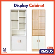 PP HOME Furniture® Display cabinet, bookshelf, almari buku, H195x63x30cm(D2) SKU:9357