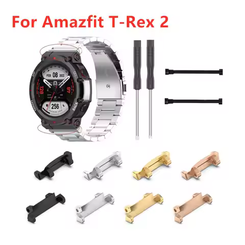 1Set Watch Strap Connector Adapters Replacement Metal Link Attachment For Huami Amazfit T-Rex 2 T Re